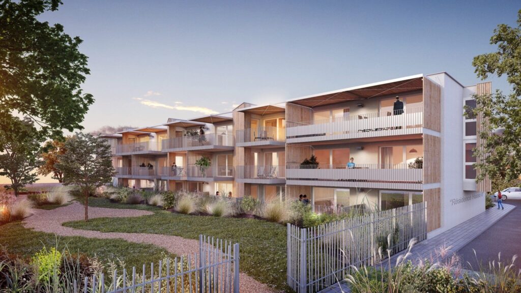 Vue 3d de la résidence les hirondelles à hésingue